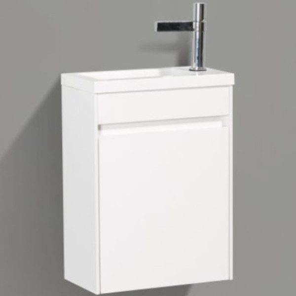 Тумба подвесная с дверкой BelBagno Pietra Mini 40-R Bianco Lucido (PIETRA MINI-400-1A-SO-BL-R)