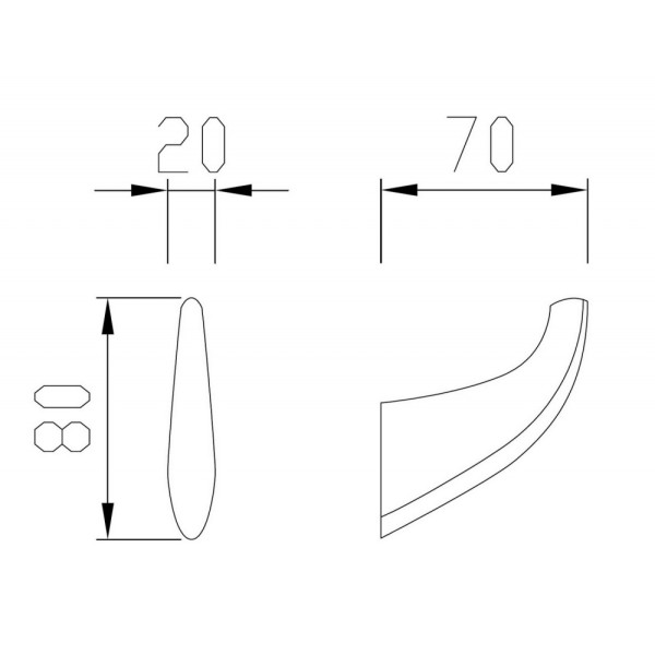 Крючок Abber Nord золото матовое (AA1550G)