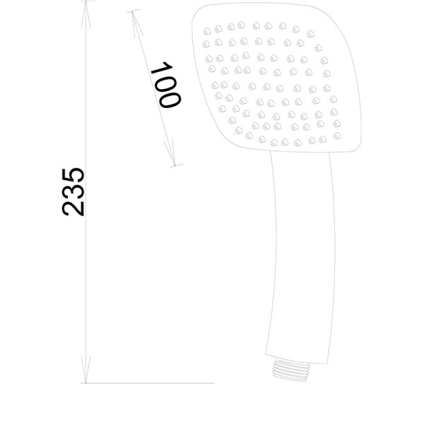 Душевая лейка Melodia Luxe 1 функция 100x100 хром (MKP26110BL) Душевая лейка Melodia Luxe 1 функция 100x100 хром (MKP26110BL)