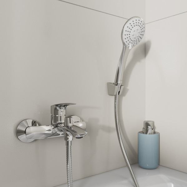 Смеситель для ванны и душа Milardo Rora с душевым комплектом, хром (RORSB00M02) Смеситель для ванны и душа Milardo Rora с душевым комплектом, хром (RORSB00M02)
