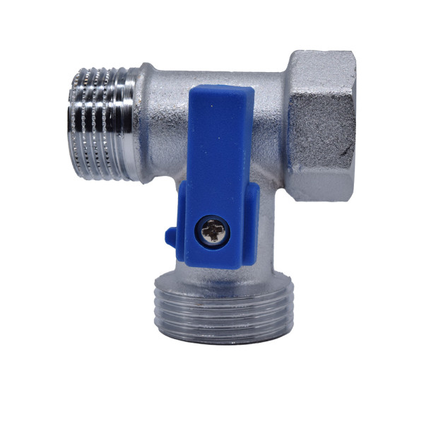 Кран проходной Fornara 1/2"x3/4"x1/2" НВ шаровый (никель) (128 D-E-RTBO) Кран проходной Fornara 1/2"x3/4"x1/2" НВ шаровый (никель) (128 D-E-RTBO)