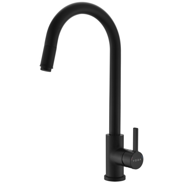 Смеситель для кухни Voda Vessel Black черный (VSL519B)