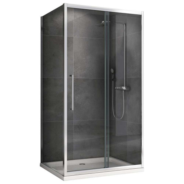 Душевой уголок Abber Schwarzer Diamant 90x100 стекло прозрачное, профиль профиль хром (AG30100H-S90) Душевой уголок Abber Schwarzer Diamant 90x100 стекло прозрачное, профиль профиль хром (AG30100H-S90)