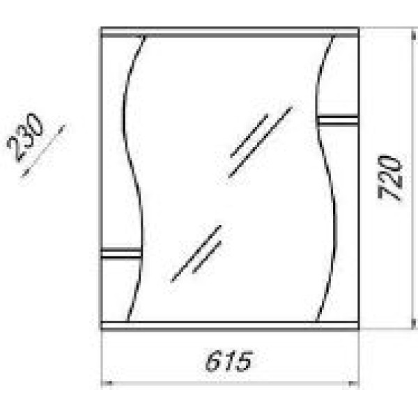 Шкаф зеркальный Melodia Бергамо 60С 72x61,5 белый (MFR79432WT)