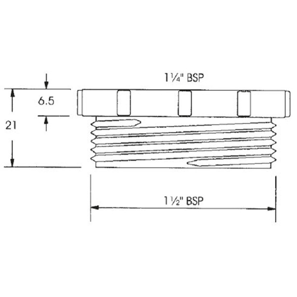 Футорка McAlpine 1 1/4"В*1 1/2"Н (пластик) (HC55)