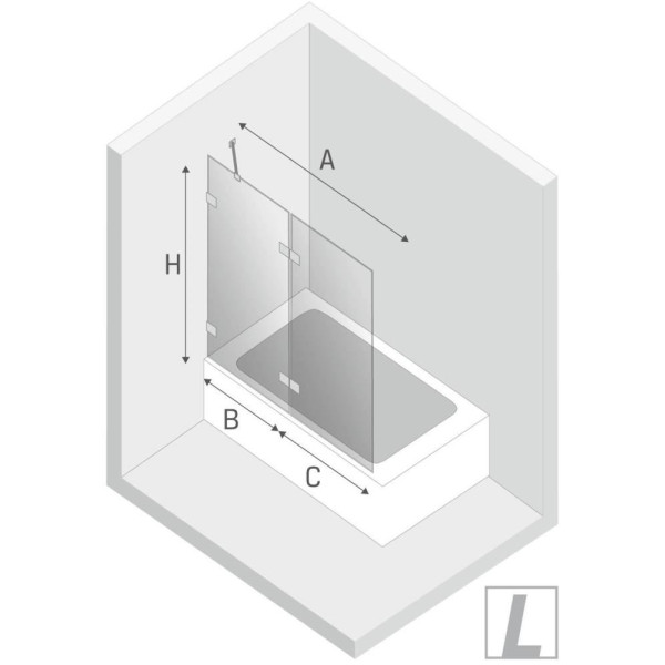 Душевая шторка на ванну NEW TRENDY Avexa 110 см L (EXK-2012) Душевая шторка на ванну NEW TRENDY Avexa 110 см L (EXK-2012)
