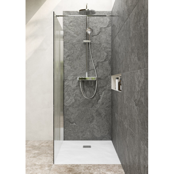 Душевое ограждение Roca Metropolis 120x200 стекло Рифленое, профиль хром (Z.RU93.0.768.1)