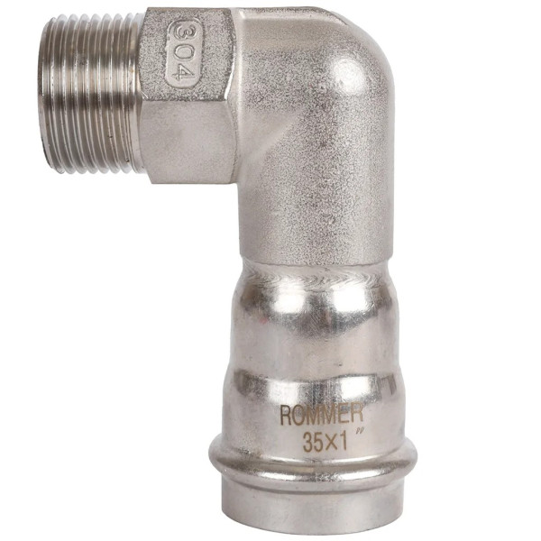 Переход угловой 35х1"Н Rommer из нержавеющей стали (пресс) (RSS-0010-000351) Переход угловой 35х1"Н Rommer из нержавеющей стали (пресс) (RSS-0010-000351)
