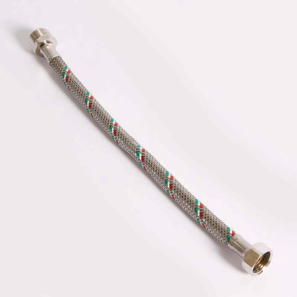 Подводка гибкая Uni-Fitt 300 мм 1/2" НВ DN 8 оплётка из нерж. стали (501S2003) Подводка гибкая Uni-Fitt 300 мм 1/2" НВ DN 8 оплётка из нерж. стали (501S2003)