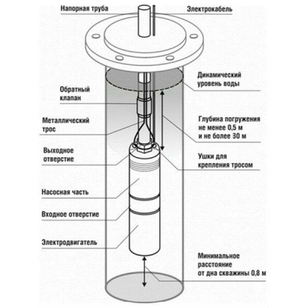 Насос скважинный центробежный Belamos 3JNR-115/3 (53 л/мин, Н-115 м, D-3", каб.15 м)