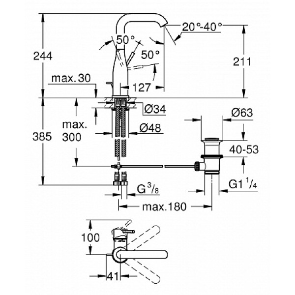 Смеситель для раковины Grohe Essence New (32628001)