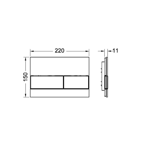 Клавиша смывная Tece TECEsquare Черный (9240809)