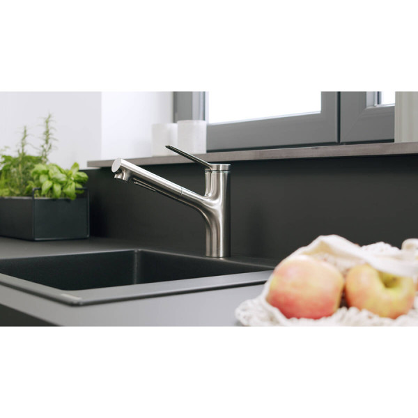 Смеситель для кухни Hansgrohe Zesis M хром, с видвижным изливом (74803000) Смеситель для кухни Hansgrohe Zesis M хром, с видвижным изливом (74803000)