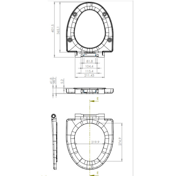 Сиденье для унитаза Cersanit Parva DPL EO slim (S-DS-PARVA-S-DL-t)