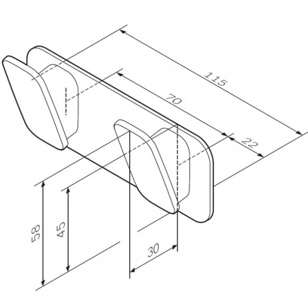 Крючок двойной для полотенец AM.PM Inspire 2.0 (A50A35600)