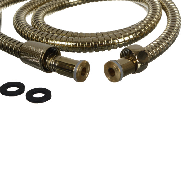 Шланг душевой Melodia Standard GOLD нерж. d14, L150 см (MKP20317BL_gd)