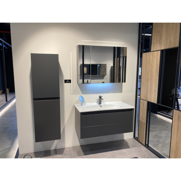 Тумба подвесная Orka Likya 1000x500x460 с раковиной антрацит матовый (5002489)
