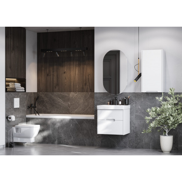 Шкаф подвесной Aquaton Оливия 350x200x800 R белый матовый (1.A254.7.03O.L01.R) Шкаф подвесной Aquaton Оливия 350x200x800 R белый матовый (1.A254.7.03O.L01.R)