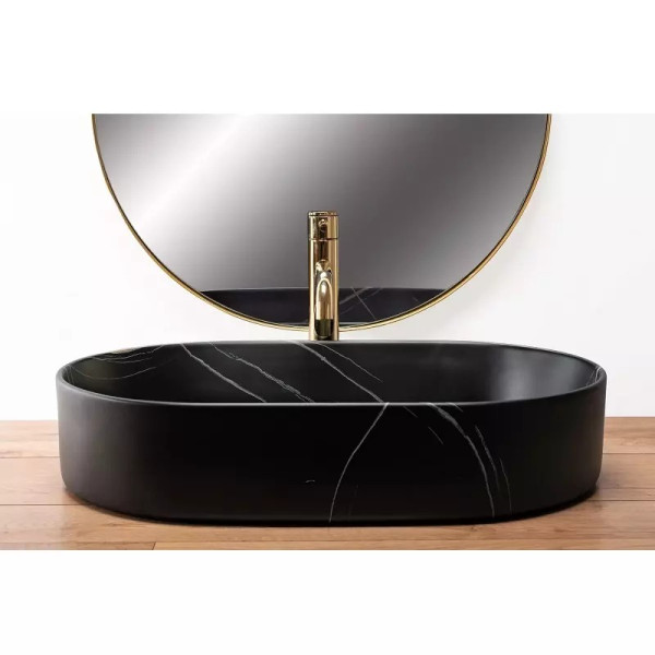 Раковина накладная Rea Nadia 61x38,5 чёрный матовый (REA-U8565) Раковина накладная Rea Nadia 61x38,5 чёрный матовый (REA-U8565)