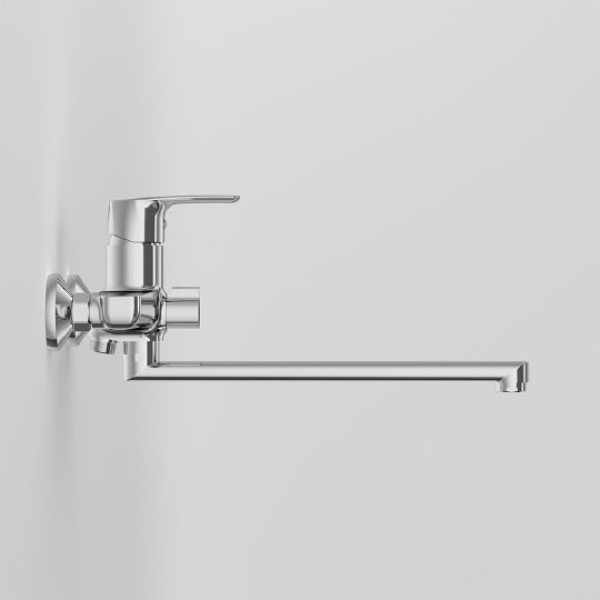 Смеситель для ванны и душа AM.PM Gem с изливом (F90A90000)