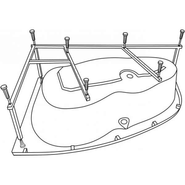 Каркас для ванны Eurolux Sparta 160x100 левый