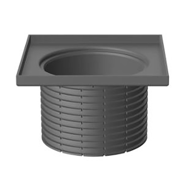 Трап регулируемый Fachmann T 310.0 SHsP 122x122 вертикальный выпуск DN50/75/110 с "мокрым" гидрозатвором, решетка нерж. сталь, пластиковый подрамник (