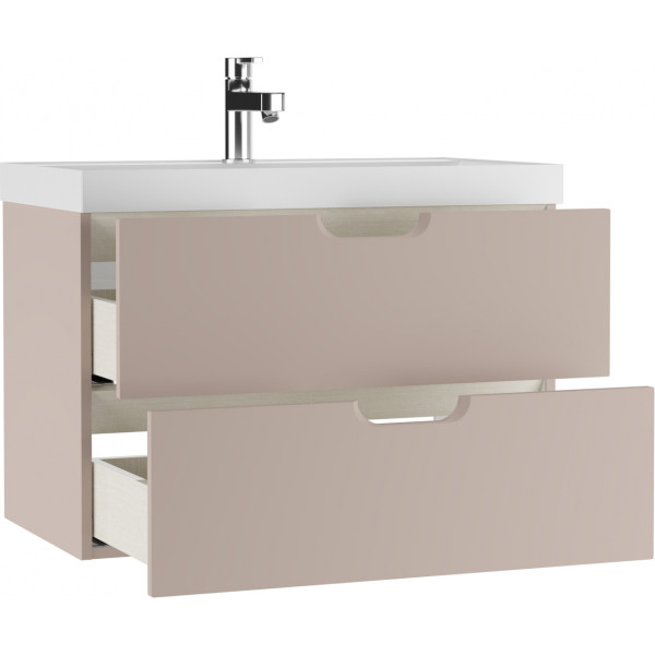 Тумба подвесная под умывальник Classica 80 Dune Латте В2 Домино (DD2509T)