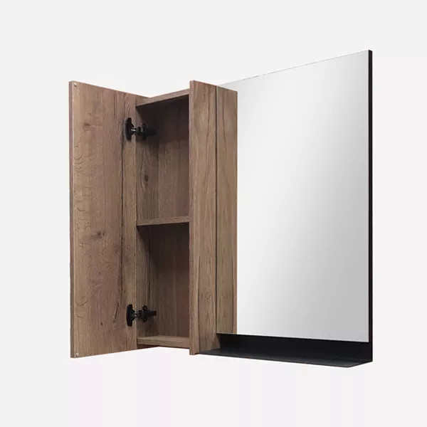 Шкаф зеркальный Comforty Кёльн 750x140x800 дуб темный (00004149061)