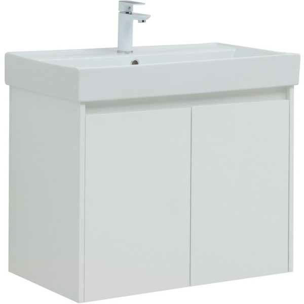 Тумба подвесная Aquanet Nova Lite 75 белый глянец (2 дверцы) (00298850)