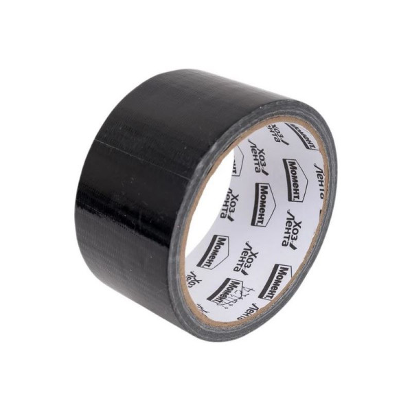 Лента клеящая Момент ХозЛента Универсальная Черная 10 м. (1690072)