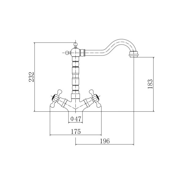 Смеситель для кухни Fashun бронза (A4408-4)