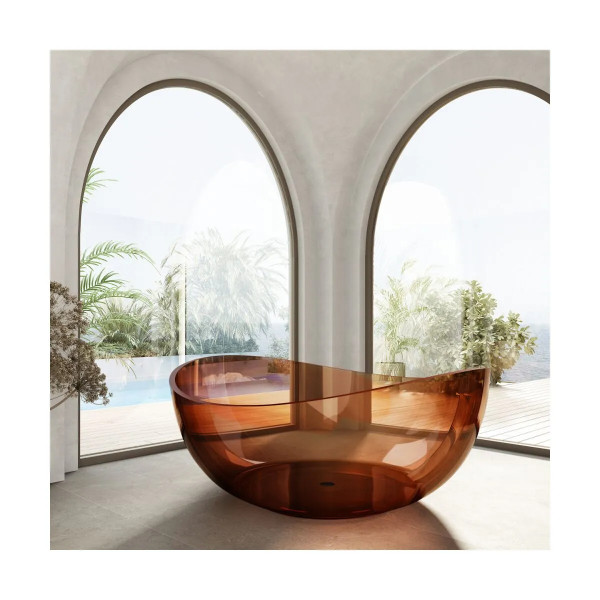 Ванна из полиэфирной смолы Abber Kristall 150x150x64,6 коричневая (AT9705Opal)