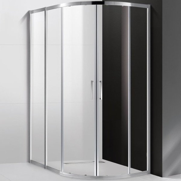 Душевой уголок Cezares Molveno 120x90x195 стекло прозрачное, профиль хром (MOLVENO-RH-2-120/90-C-Cr-IV)