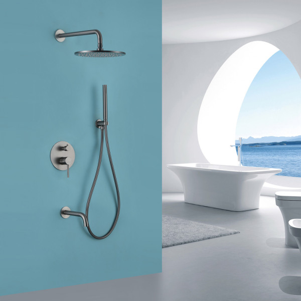 Душевая система Abber Wasser Kreis с изливом никель (AF8117NG)