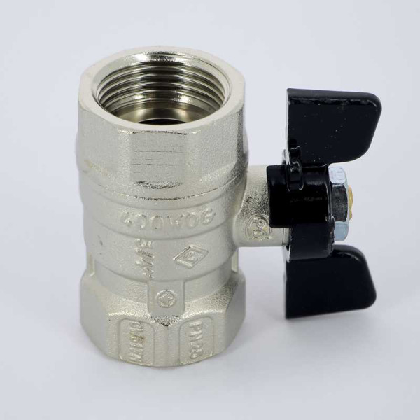 Кран Bugatti 3/4" ВВ шаровый Arizona 602 (черная бабочка) (06020014)