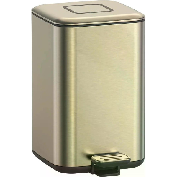 Ведро для мусора Boheme Q 23,8x32,6x31,7 золото (10948-MG)