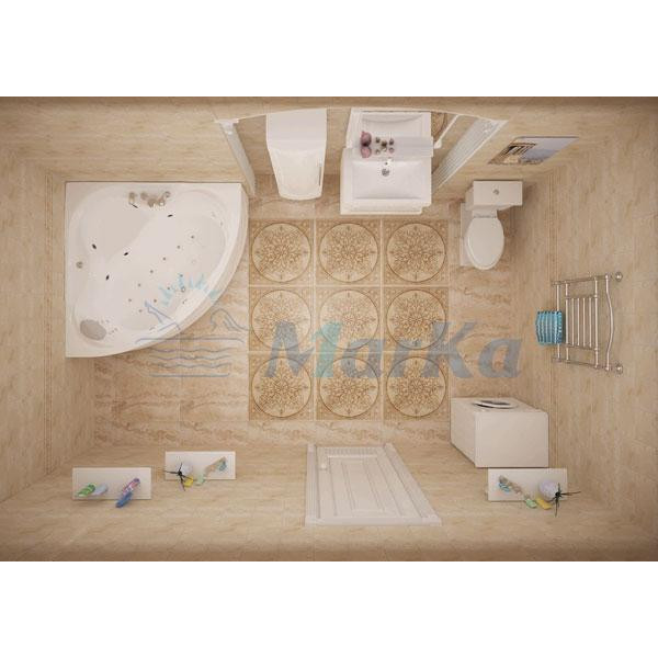 Ванна акриловая 1Marka Cassandra 140x140 белая (01кас1414)