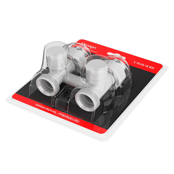 Фитинг двойной со встроенным шаровым краном Royal Thermo Design прямой 1/2"х3/4" EK (белый) (RANDP11234WH) Фитинг двойной со встроенным шаровым краном Royal Thermo Design прямой 1/2"х3/4" EK (белый) (RANDP11234WH)