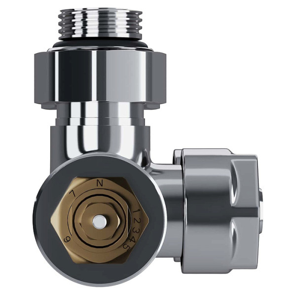 Узел термостатический угловой 1/2"х15 мм Royal Thermo Design Pro М30х1,5 (Хром) (RANPU11215CH)