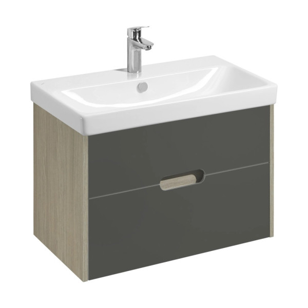 Тумба-умывальник Aquaton Оливия 80 Дуб Ойстер/1WH501772 Раковина Адриана 80 (1A2831K0OLUG0)