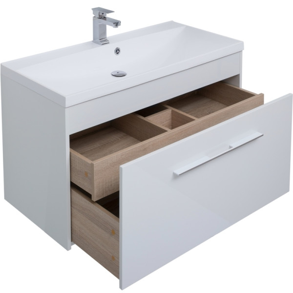 Тумба подвесная Aquanet Августа 100 белый (210019) Тумба подвесная Aquanet Августа 100 белый (210019)