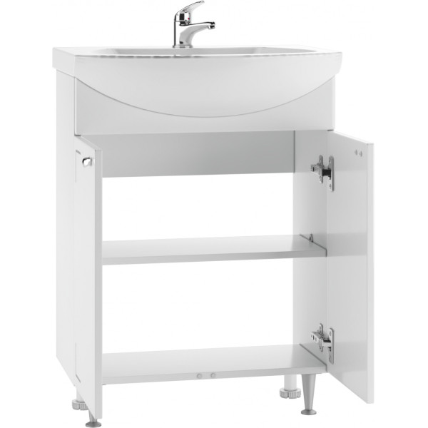 Тумба напольная Элеганс 65 Классик без ящика Айсберг Домино (DA1134T)