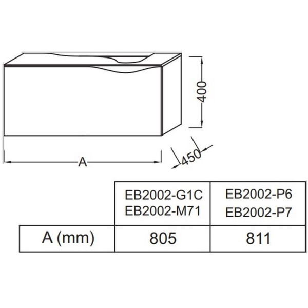 Тумба подвесная Jacob Delafon Stillness 81,1 дуб (EB2002-P6)