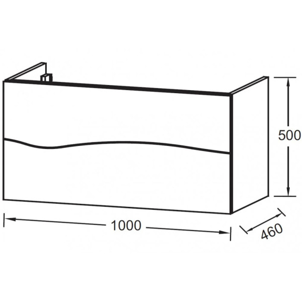 Тумба подвесная Jacob Delafon Sherwood 100 дуб натуральный (EB1833RU-P6)