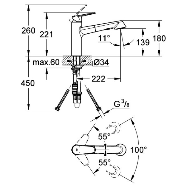 Смеситель для кухни Grohe Concetto (31129001)