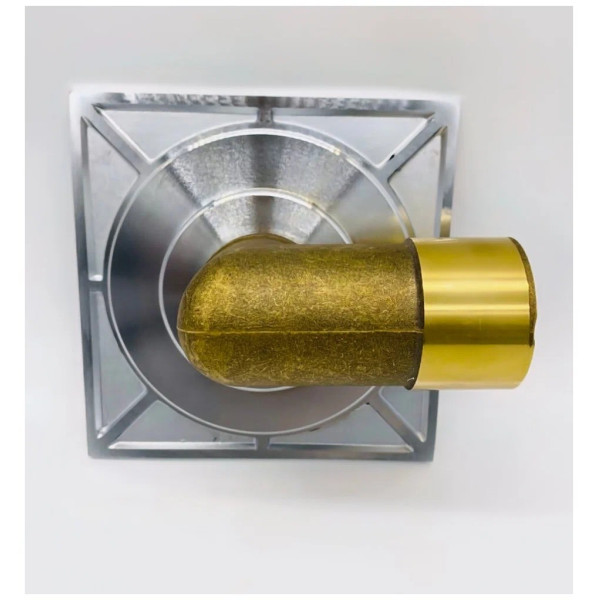 Трап горизонтальный 50 (150*150) Vieir (с сухим затвором, латунь/нерж. сталь) (VER15L)