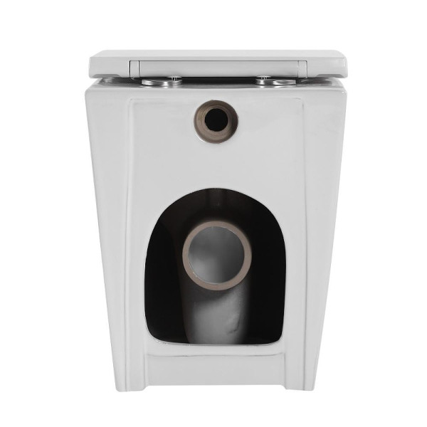 Унитаз приставной Abber Bequem безободковый, смыв торнадо белый (AC1111T) Унитаз приставной Abber Bequem безободковый, смыв торнадо белый (AC1111T)