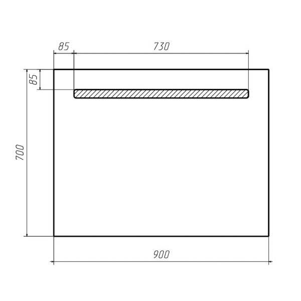 Зеркало Домино Good Light 90 с подсветкой (GL7009Z)