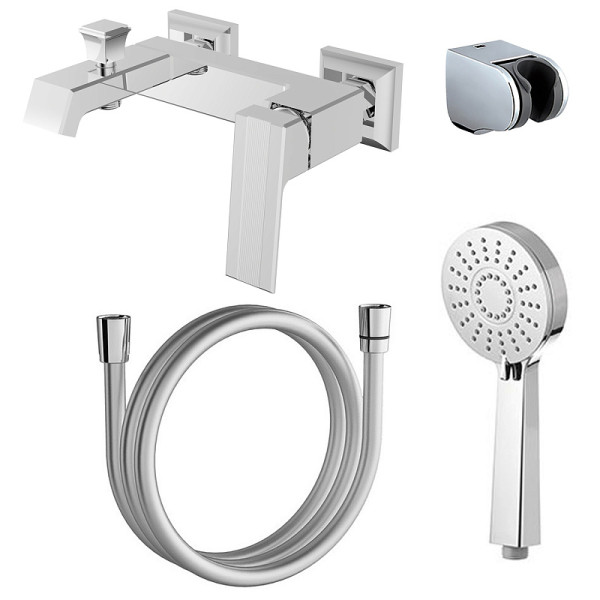 Смеситель для ванны и душа Azario Exquisite с душевым комплектом хром (AZ-VSN238340C)