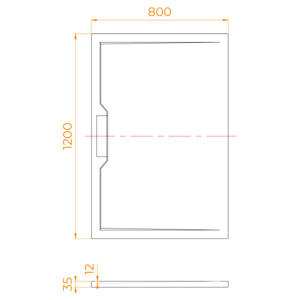 Душевой поддон RGW STE MB 80x120 черный мрамор (52342812-14)